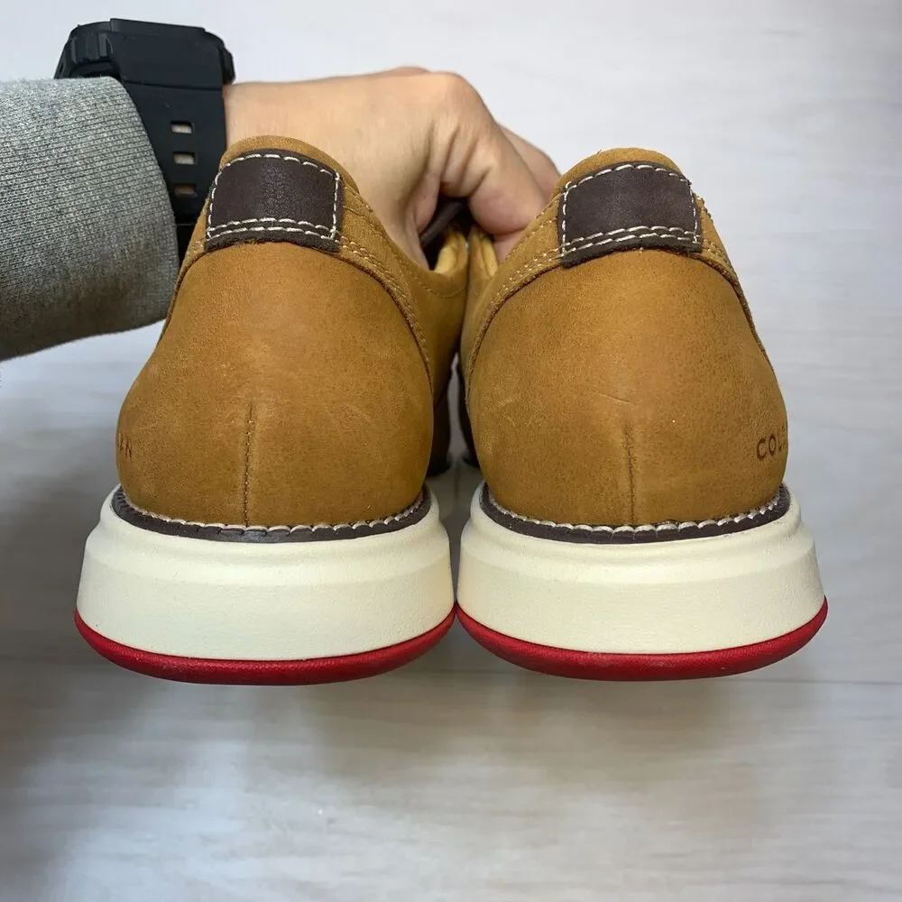 Cole Haan Grand Camden Oxford Shoes Men's Size 8.5‎ Brown Suede Leather Lace Up